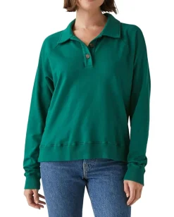 Michael Stars Shirts & Tops|Shirts & Tops<Rowan Collared Pullover Ivy
