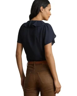 Women Lauren Ralph Lauren Ruffle-Trim Georgette Blouse