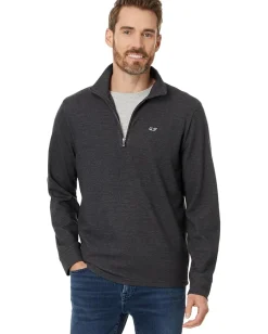 Vineyard Vines Saltwater Quarter Zip Jet Black Outlet