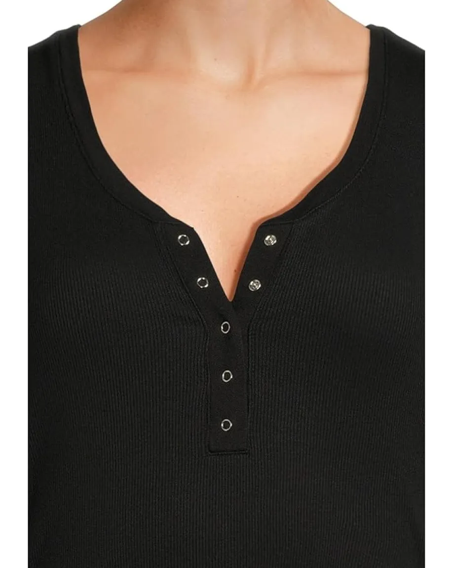 Michael Stars Dresses|Dresses<Samira Tank Henley Midi Dress Black