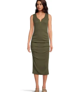 Dresses|Dresses|Michael Stars Samira Tank Henley Midi Dress Topiary