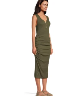 Dresses|Dresses|Michael Stars Samira Tank Henley Midi Dress Topiary