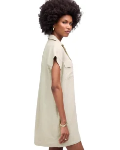 Madewell Sammy Utility Dress - Linen Oat Hot