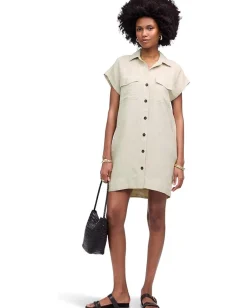 Madewell Sammy Utility Dress - Linen Oat Hot
