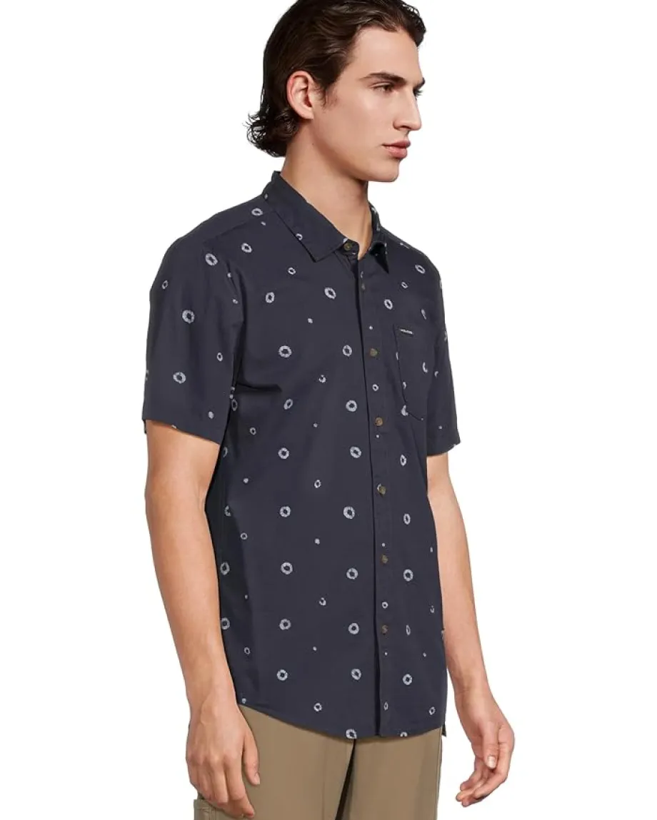 Volcom Scaler Stone Woven Short Sleeve Dark Navy