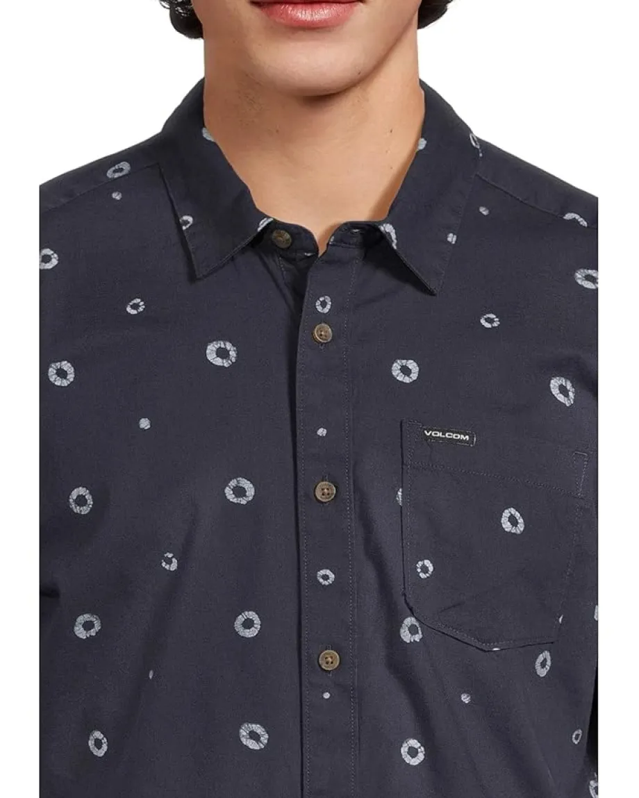 Volcom Scaler Stone Woven Short Sleeve Dark Navy