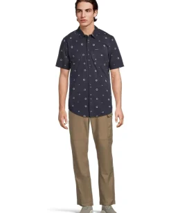 Volcom Scaler Stone Woven Short Sleeve Dark Navy