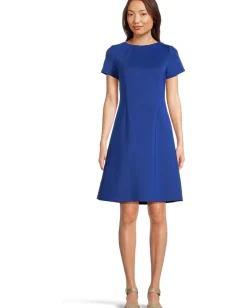 Calvin Klein Scuba Short Sleeve Solid Aline Ultramarine Discount