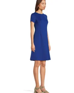 Calvin Klein Scuba Short Sleeve Solid Aline Ultramarine Discount