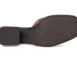 Women COACH Sculpted C Coated Canvas Block Heel Sandals