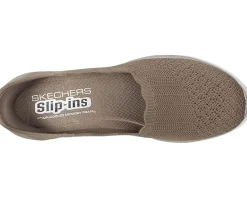 Flats|SKECHERS Seager - Believe It Hands Free Slip-Ins Dark Taupe