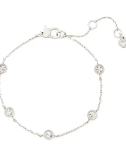 Kate Spade New York Jewelry|Jewelry<Set In Stone Station Bracelet Clear/Silver