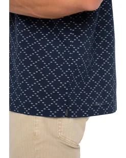 Activewear|Liverpool Los Angeles Short Sleeve Button Up Shirt Navy/Ivory