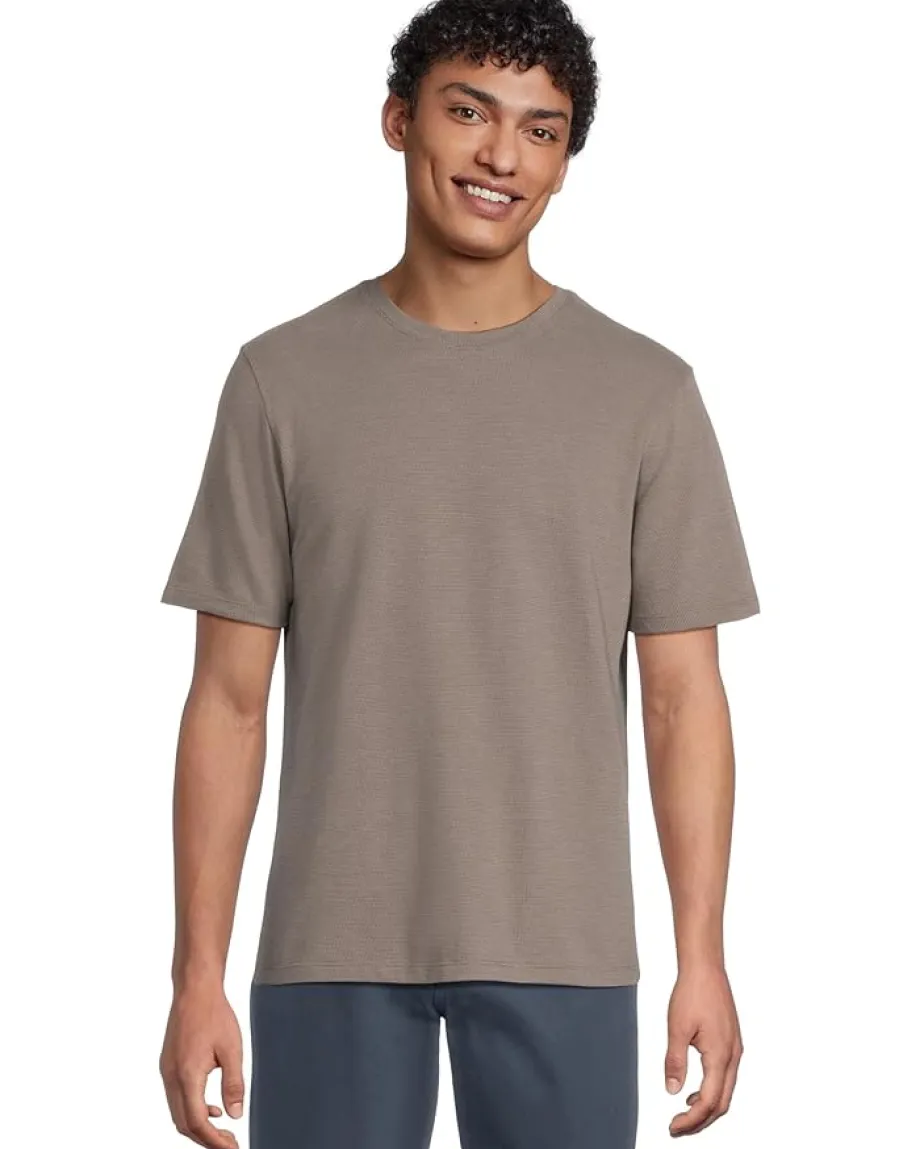 Vince Activewear|T-Shirts<Short Sleeve Crew Smoke/Natural