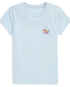Vineyard Vines Kids Short Sleeve Pocket Tee (Toddler/Little Kids/Big Kids) Ice Water Hot