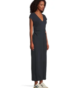 Lilla P Dresses|Dresses<Side Tuck Maxi Dress Navy