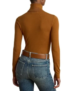 Women Lauren Ralph Lauren Silk-Blend Turtleneck Sweater