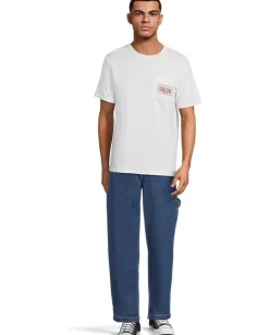 Volcom Activewear|T-Shirts<Single Barrel Pocket Tee White