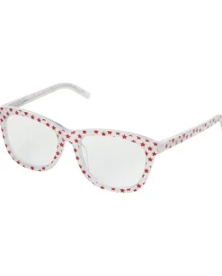 Yves Saint Laurent Eyewear<SL168F Blue Light Glasses Silver Transparent