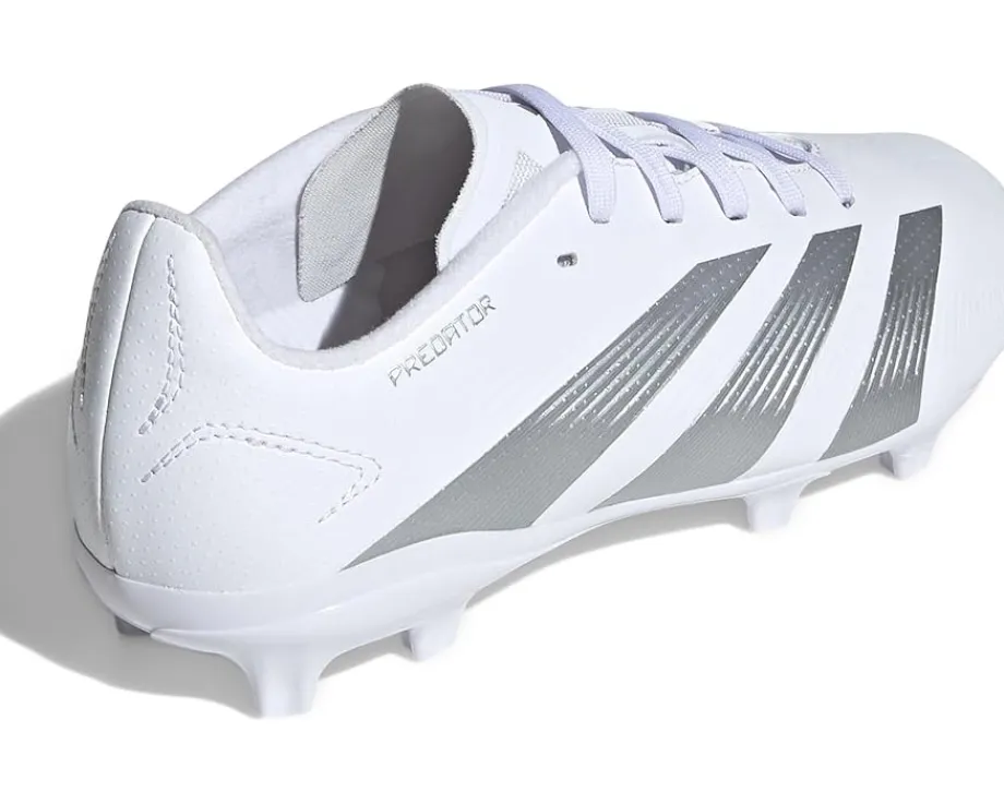 adidas Kids Shoes|Shoes<Soccer Predator 24 League Firm Ground (Little Kid/Big Kid) White/Silver Metallic/White