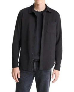 Vince Activewear<Solid Knit Shirt Black