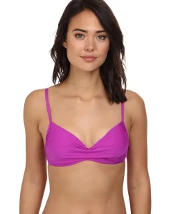 Badgley Mischka Swimwear|Swimsuits & Cover-Ups<Solid Underwire Bra Top Dark Orchid