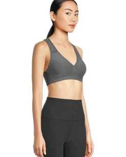 Activewear|Beyond Yoga Spacedye Lift Your Spirits Medium Support Bra True Gray Heather