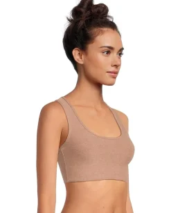 Activewear|Beyond Yoga Spacedye Simplicity Long Line Medium Support Bra Desert Sand Heather