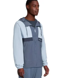 Activewear|Columbia Spire Valley Hooded Windbreaker Ripple Blue/Dark Mountain/Collegiate Navy