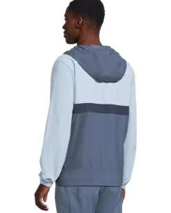 Activewear|Columbia Spire Valley Hooded Windbreaker Ripple Blue/Dark Mountain/Collegiate Navy