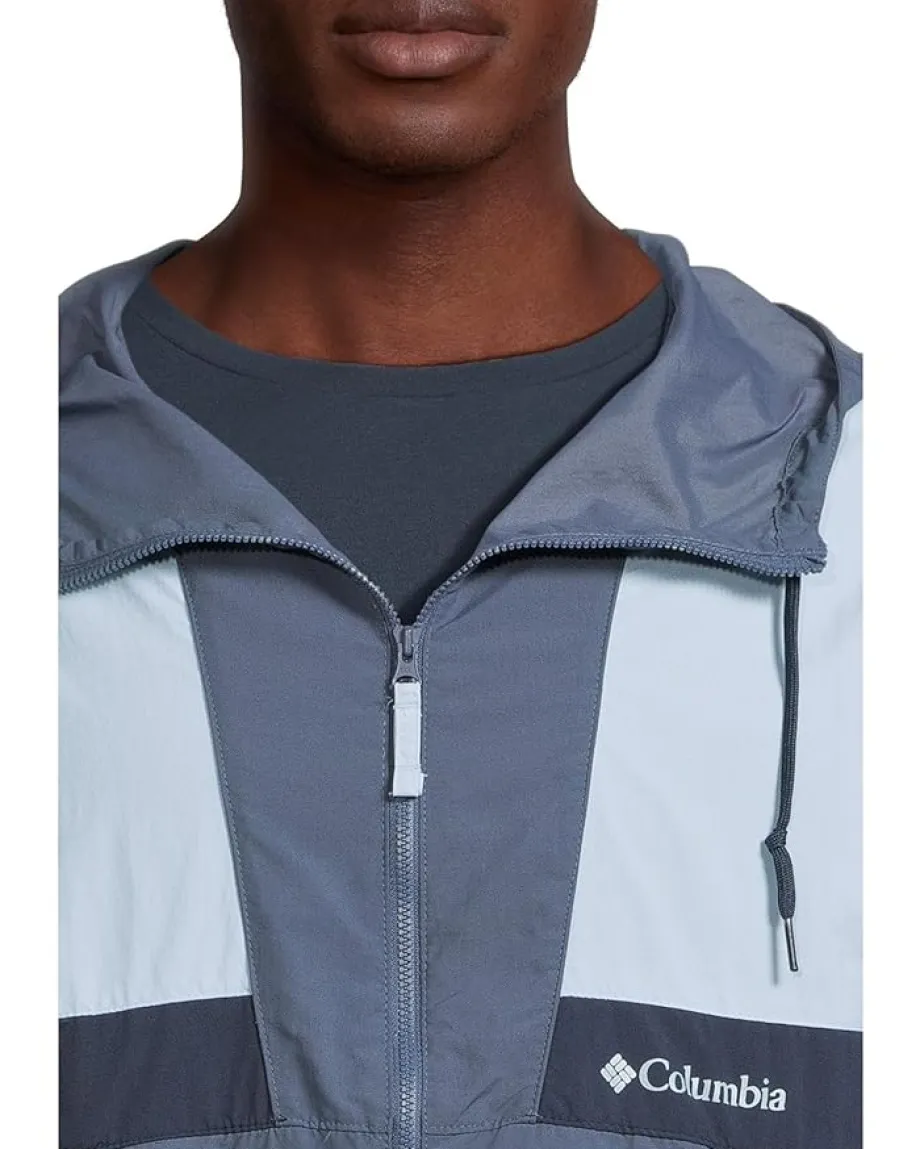 Activewear|Columbia Spire Valley Hooded Windbreaker Ripple Blue/Dark Mountain/Collegiate Navy