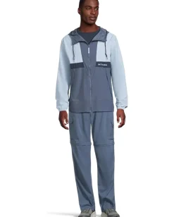 Activewear|Columbia Spire Valley Hooded Windbreaker Ripple Blue/Dark Mountain/Collegiate Navy
