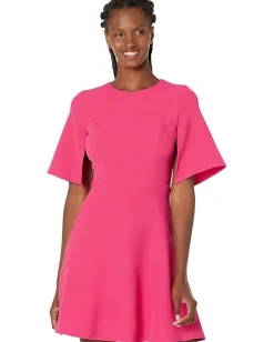 Vince Camuto Dresses|Dresses<Split Flutter Sleeve Fit-and-Flare Pink