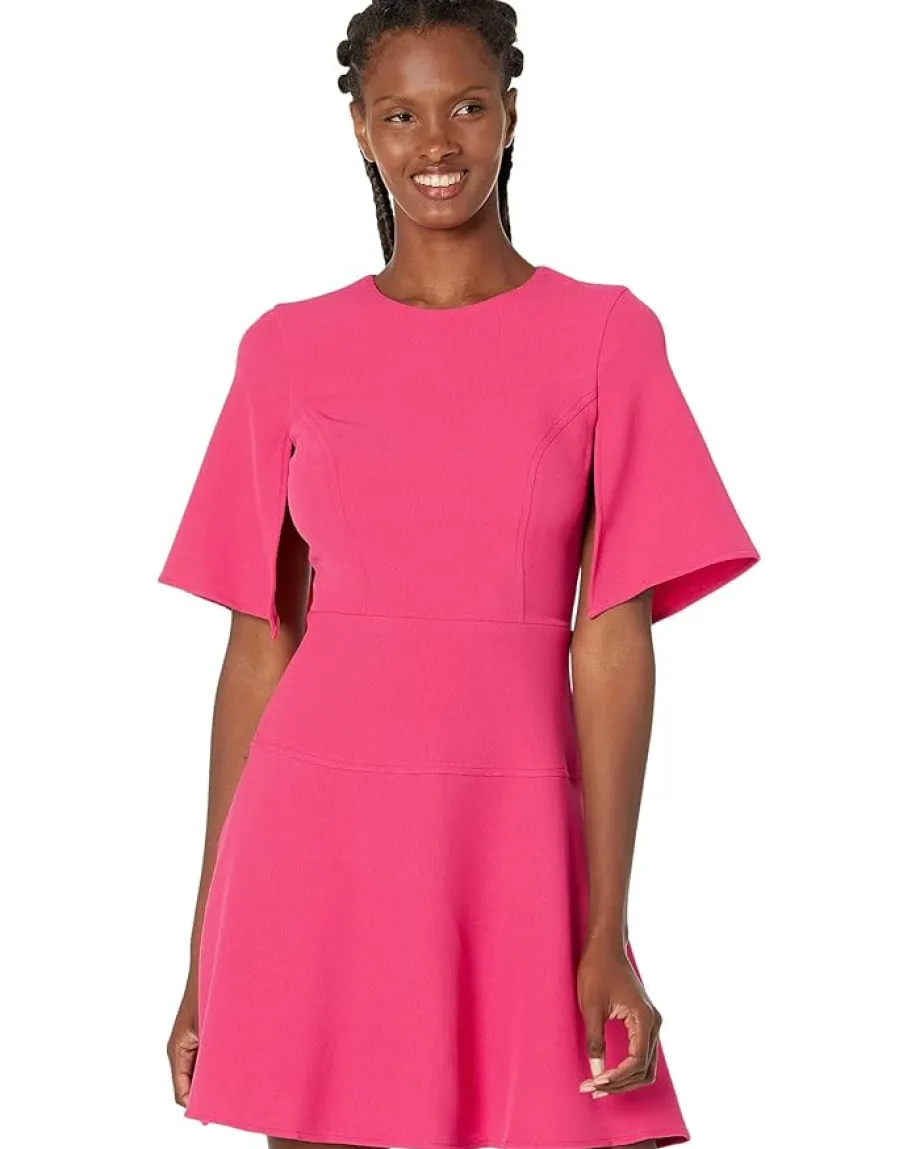 Vince Camuto Dresses|Dresses<Split Flutter Sleeve Fit-and-Flare Pink