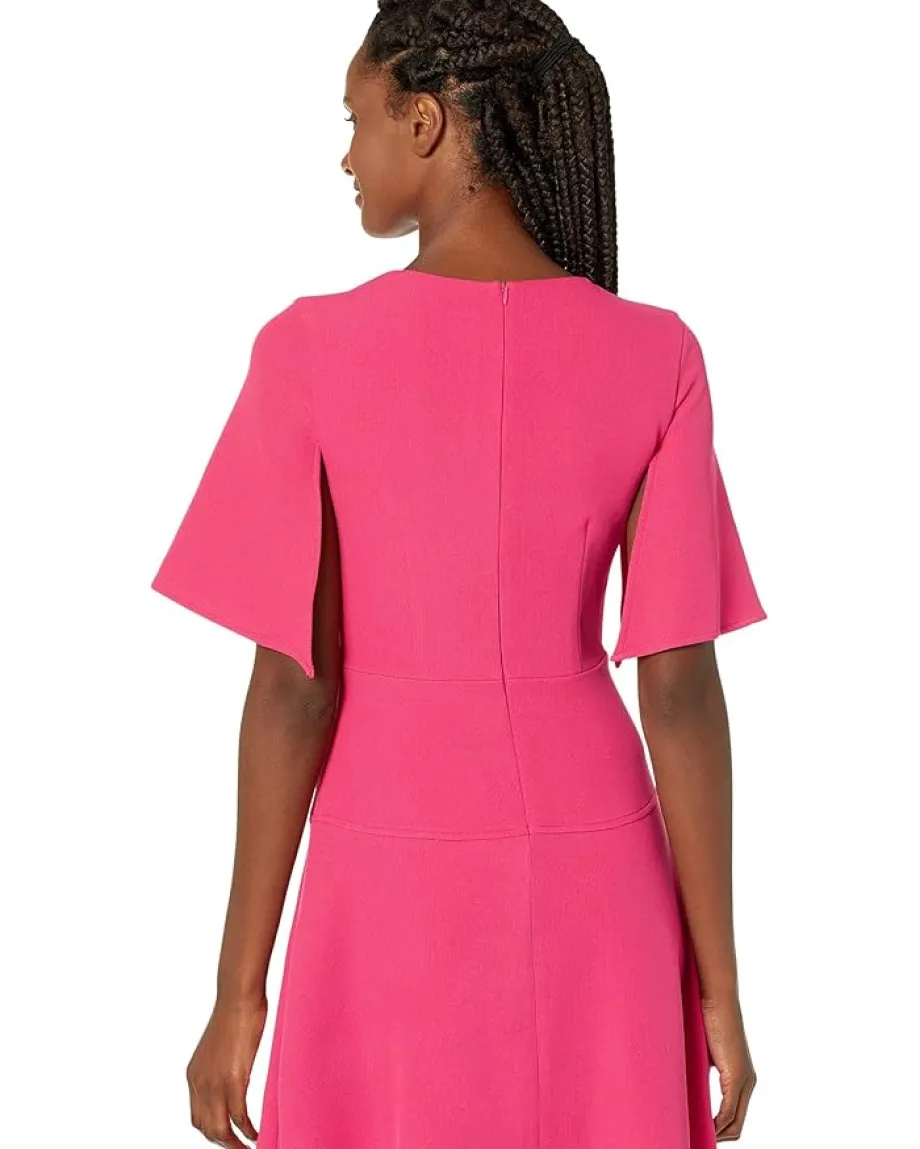 Vince Camuto Dresses|Dresses<Split Flutter Sleeve Fit-and-Flare Pink