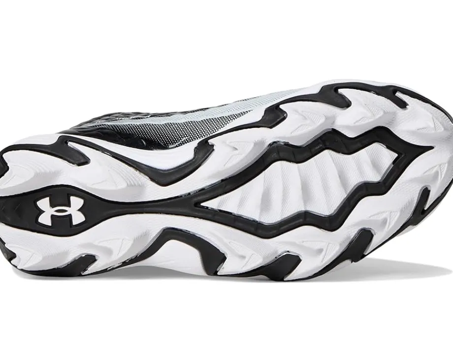 Shoes|Under Armour Kids Spotlight Hammer RM Jr. Wide (Little Kid/Big Kid) Black/White/White