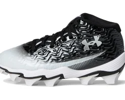 Shoes|Under Armour Kids Spotlight Hammer RM Jr. Wide (Little Kid/Big Kid) Black/White/White
