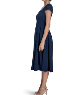 Calvin Klein Square Neck Pleated Aline Indigo Online