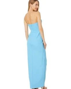 BCBGMAXAZRIA Strapless Notched Gown Ethereal Blue Online