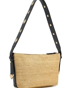 Women Madewell Straw Leather Sun Stud Shoulder
