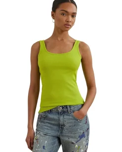 Women Lauren Ralph Lauren Stretch Cotton Tank Top