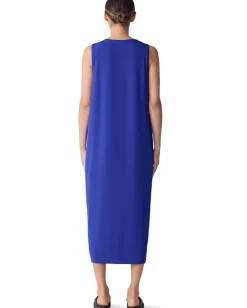 Dresses|Dresses|Eileen Fisher Stretch Jersey Knit Oval Dress Royal