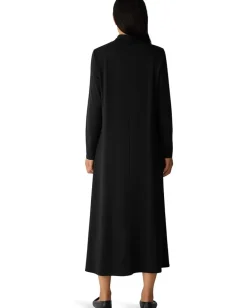 Eileen Fisher Dresses|Dresses<Stretch Jersey Knit Turtle Neck Dress Black