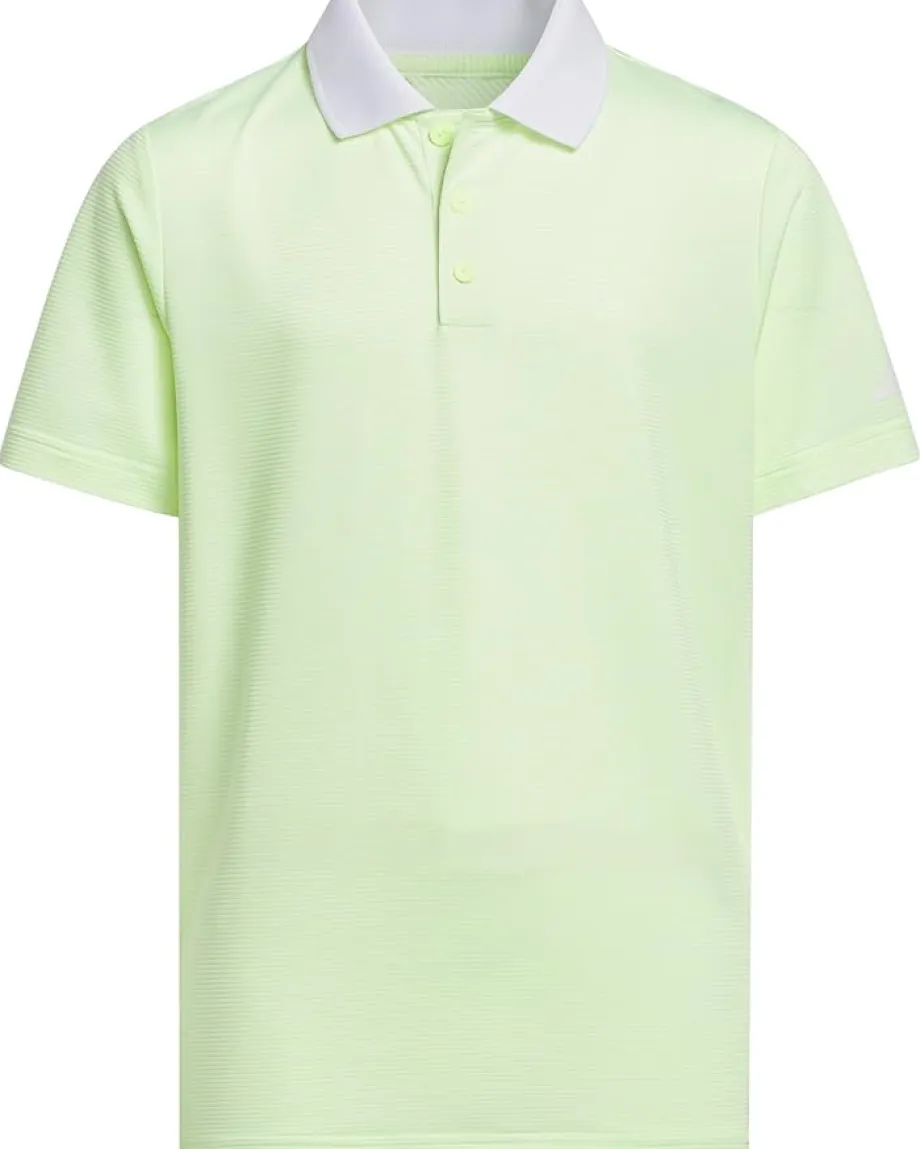 adidas Golf Kids Clothing<Striped Golf Polo Shirt (Little Kids/Big Kids) Green Spark