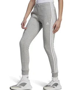 Activewear|adidas 3-Stripes Fleece Cuffed Pants Medium Grey Heather/White 1