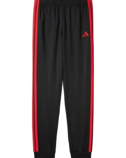 Clothing|adidas Kids 3-Stripes Tricot Jogger (Big Kid) Black/Red