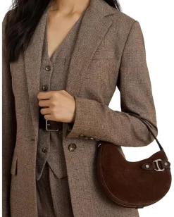 Women Lauren Ralph Lauren Suede Small Tasha Crossbody Bag