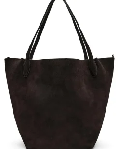 Handbags|Shoulder Bags|Madewell Suede Soft Grain Shopper Dark Carob