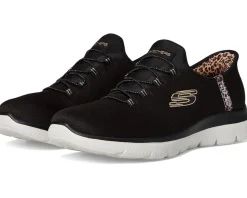 Women SKECHERS Summits Leopard Chic Hands Free Slip-INS