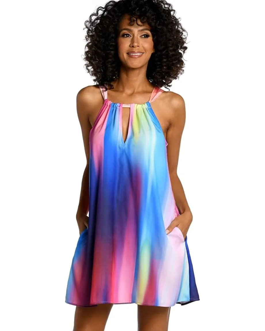 La Blanca Swimwear|Swimsuits & Cover-Ups<Sunset Shores High Neck Dress Multi